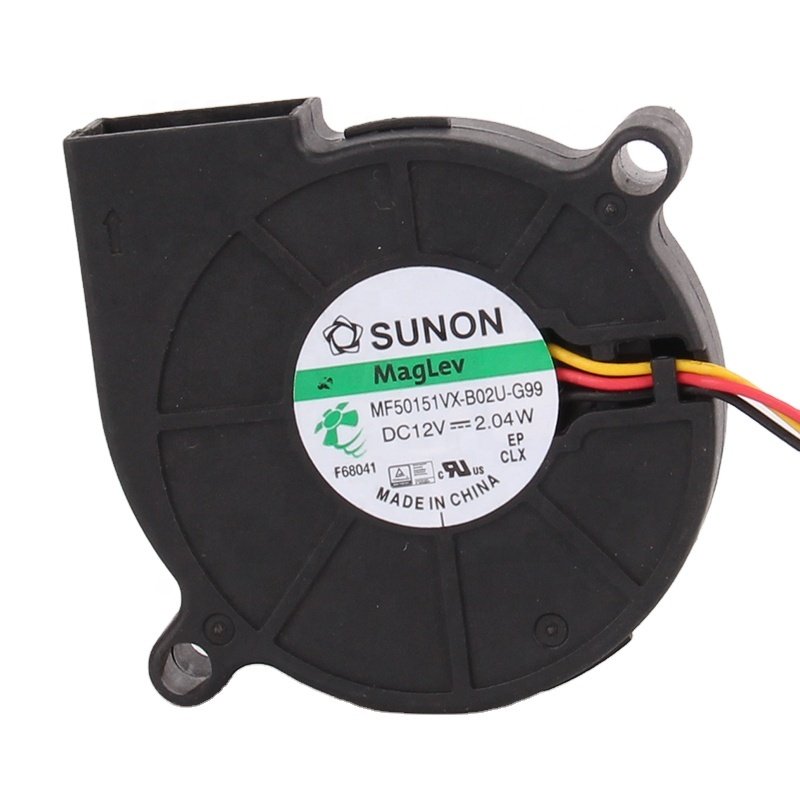 Original SUNON 24V 48V DC12V 2.04W EC AC 50X50X15MM 5CM 5015 2 Line TURBINE Blower MF50151VX-B02U-G99Cooling Fan